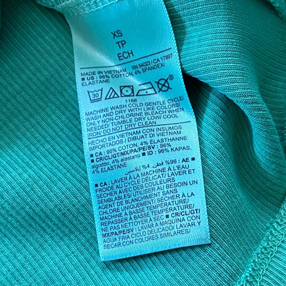 Old Navy Fitted Sleeveless Rib-Knit Midi Green Dress BodLove Collection Size XS - Picture 3 of 9